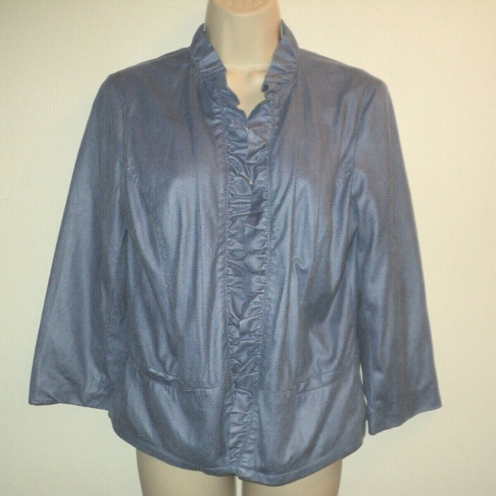 Chico's Jacket Size 0, Small Blue Reptile Print
